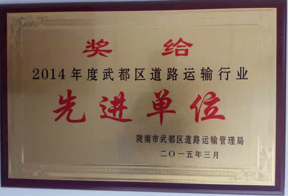 2014年武都區(qū)道路運輸行業(yè)先進(jìn)單位